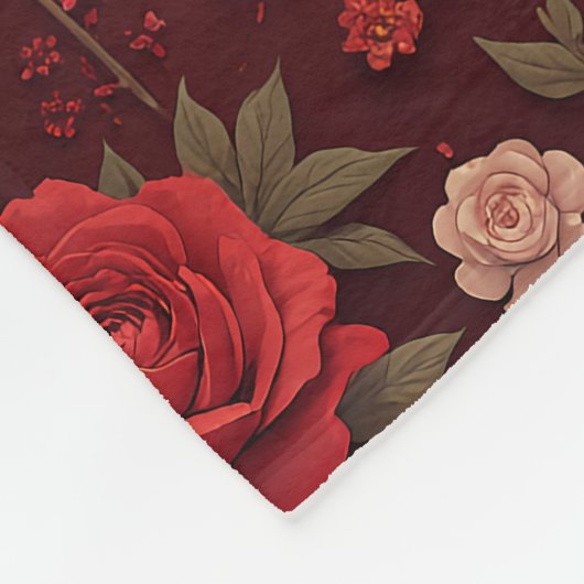 ギフト花模様の膝の毛布 フリースブランケット (角)