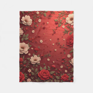 ギフト花模様の膝の毛布 フリースブランケット