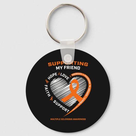 ギフト製品オレンジMsフレンド多発性硬化症 キーホルダー (正面)
