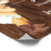 ギフト西の小さなカウボーイ赤ちゃんシャワーのサイン ポスター (角)