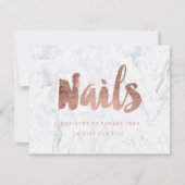 ギフト証シックフェイクバラ金ゴールド爪、 ネイル大理石 (正面)