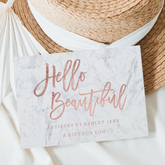 ギフト証フェイク券シックバラ金ゴールドhello marble 招待状