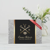 ギフト証モダン券シルバーグリッターヘアメイク (スタンド正面)