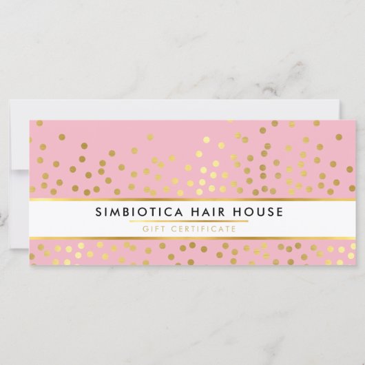 ギフト証モダン書グラムドットフェイク金ゴールドピンク (裏面)