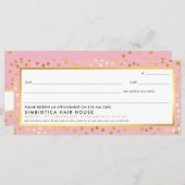 ギフト証モダン書グラムドットフェイク金ゴールドピンク (正面/裏面)