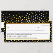 ギフト証モダン書グラムドットフェイク金ゴールド黒 (正面/裏面)