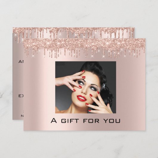 ギフト証明書の休日美しいバラの点滅 ポストカード (正面/裏面)