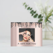 ギフト証明書の休日美しいバラシルバーラッシュ ポストカード (スタンド正面)