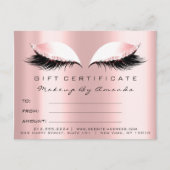 ギフト証明書まつげ拡張メイクアップアーティスト ポストカード (正面)