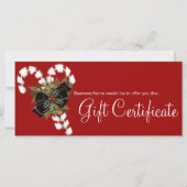 ギフト証明書キャンディキャン&ダークレッドボウ (正面)