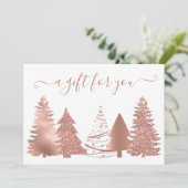 ギフト証明書クリスマスツリーバラ金ゴールド (スタンド正面)