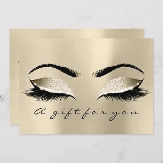 ギフト証明書シャンパイネラッシュ美しいメイクアップ (正面/裏面)