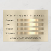 ギフト証明書シャンパイネラッシュ美しいメイクアップ (裏面)