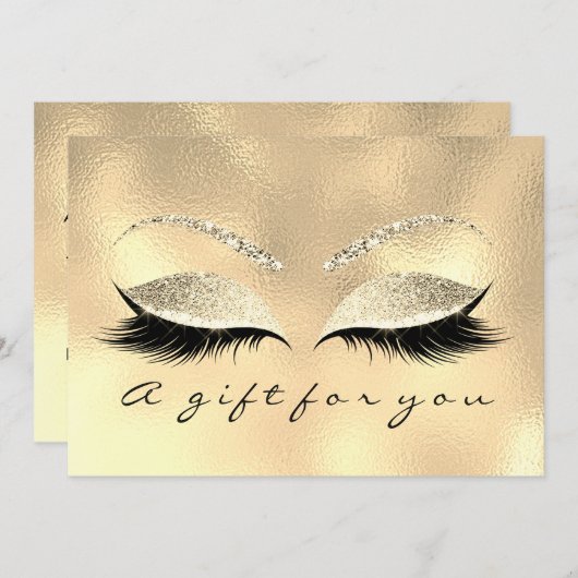 ギフト証明書シャンパイネラッシュ美しいメイクアップ (正面/裏面)