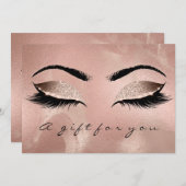 ギフト証明書スキンスキン金ゴールドラッシュ美しいメイクアップ (正面/裏面)