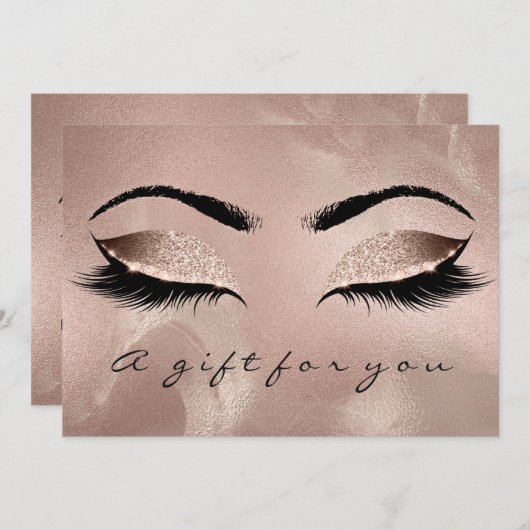 ギフト証明書スキンスキン金ゴールドラッシュ美しいメイクアップ (正面/裏面)