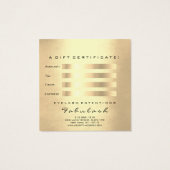 ギフト証明書セピア金ゴールドグリッターまばゆめメイクアップ (裏面)