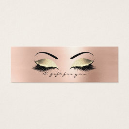 ギフト証明書バラピンクの金ゴールドまばたきメイクアップVIP