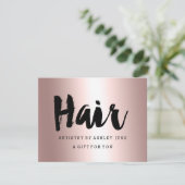 ギフト証明書バラ金ゴールドヘアスクリプト金属 (スタンド正面)