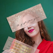 ギフト証明書バラ金ゴールドメイクアップヘア爪、 ネイルラッシュ 招待状