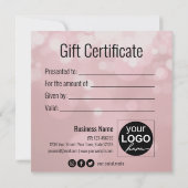 ギフト証明書バレンタインデーの愛赤いハート (裏面)