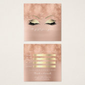 ギフト証明書ピンクグリッター金ゴールドまぶし化粧 (正面&裏面)