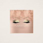 ギフト証明書ピンクグリッター金ゴールドまぶし化粧 (正面)