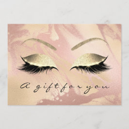 ギフト証明書ピンクローズ金ゴールドラッシュ美しい大理石