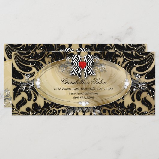 ギフト証明書ファッションサロンジュエリーゼブラボウ (正面/裏面)