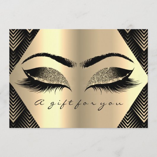 ギフト証明書ブラック金ゴールドまぶしメイクアップアールデコ (正面)