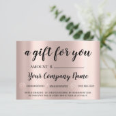 ギフト証明書ブローズラッシュ拡張バラ赤面 (スタンド正面)