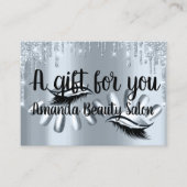 ギフト証明書ヘアスパ爪、 ネイルラグジュアリーブルードリップ 名刺 (正面)