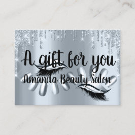 ギフト証明書ヘアスパ爪、 ネイルラグジュアリーブルードリップ 名刺