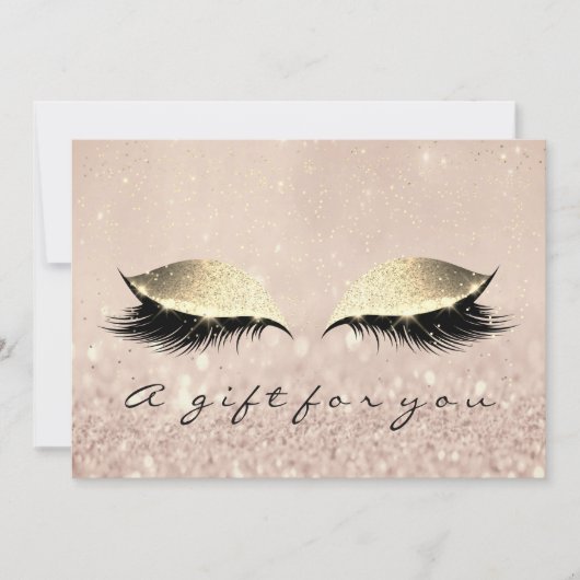 ギフト証明書メイクアップアーティスト金ゴールドラッシュ美しい (正面)