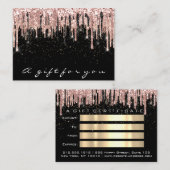 ギフト証明書メイクアップラッッシュヘア爪、 ネイル紙吹雪 名刺 (正面/裏面)