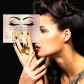 ギフト証明書メイクアップ美容師ラッシュピンク ポストカード