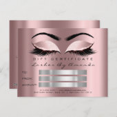 ギフト証明書メイクアップLash Microblading ポストカード (正面/裏面)