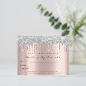 ギフト証明書ラッシュエクステンション化粧スパークグレー ポストカード (スタンド正面)