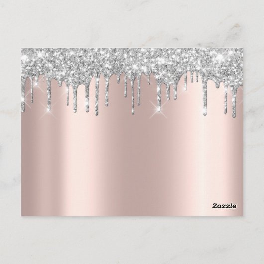 ギフト証明書ラッシュエクステンション化粧スパークグレー ポストカード (裏面)