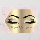 ギフト証明書ラッシュピンクダイヤモンドメイクアップ (正面/裏面)