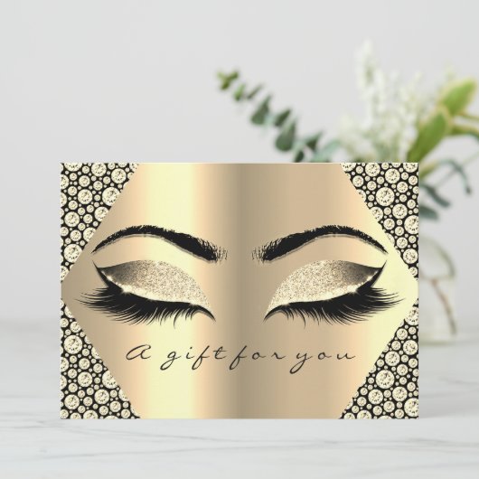 ギフト証明書ラッシュブラックダイヤモンドメイクアップ (スタンド正面)