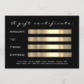 ギフト証明書ラッシュブラックダイヤモンドメイクアップ (裏面)