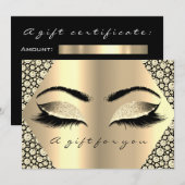 ギフト証明書ラッシュブラックダイヤモンドメイクアップ (正面/裏面)