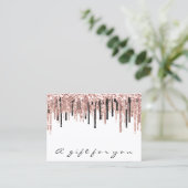 ギフト証明書化粧まつ毛爪、 ネイル白 名刺 (スタンド正面)