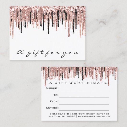 ギフト証明書化粧まつ毛爪、 ネイル白 名刺 (正面/裏面)