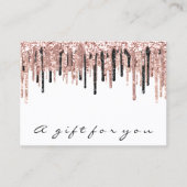 ギフト証明書化粧まつ毛爪、 ネイル白 名刺 (正面)