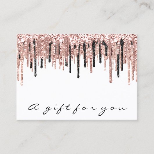 ギフト証明書化粧まつ毛爪、 ネイル白 名刺 (正面)