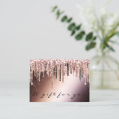 ギフト証明書化粧ヘア爪、 ネイルショップのドリップバラ 名刺 (スタンド正面)