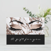 ギフト証明書大理石の銅まぶしスチュディメイクアップ (スタンド正面)