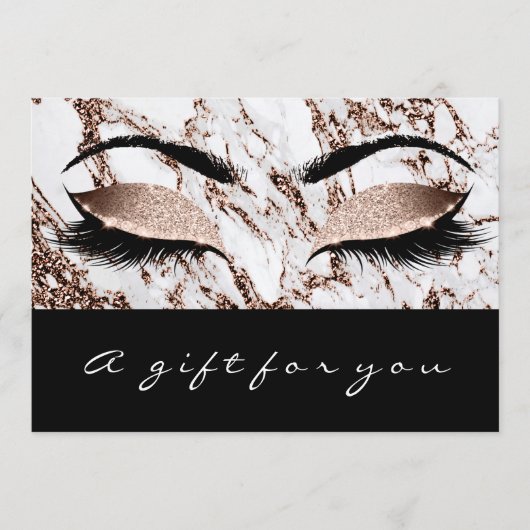 ギフト証明書大理石の銅まぶしスチュディメイクアップ (正面)